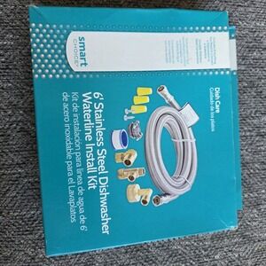 Smart Choice 6ft Stainless Steel Dishwasher Waterline Install Kit Dish Care